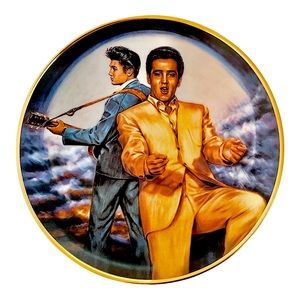 Elvis Presley Memorabilia 
Rockin' In The Moonlight' Porcelain Plate
